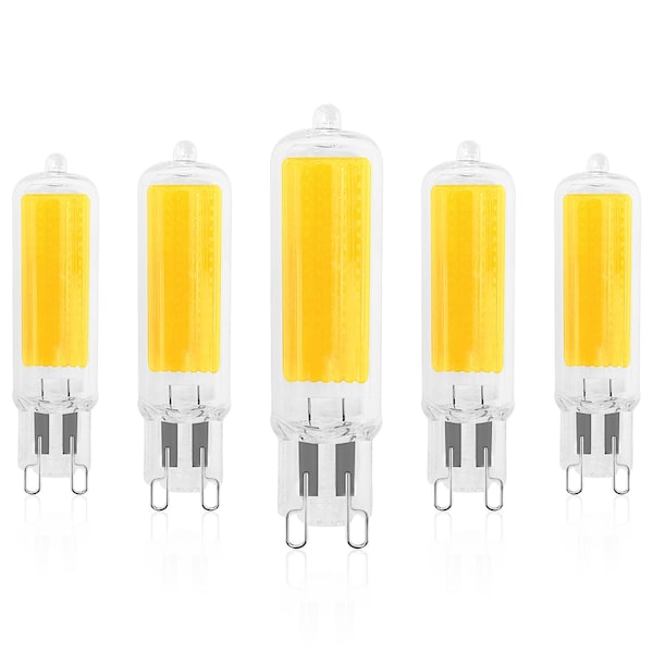 Luxrite G9 LED Light Bulbs 4.5W 50W Equivalent 450LM 3000K Soft White Dimmable Glass Bi-Pin Base, 5PK LR24691-5PK - main